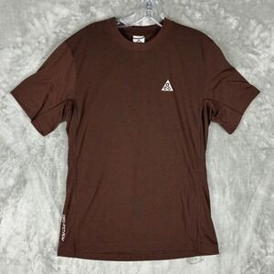 Nike ACG Dri-FIT ADV Brown Short Sleeve Performance T-Shirt Mens Small S